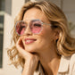 Unisex Oversized Square One-Piece Sunglasses