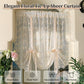 📢📢40% OFF !! ⏰Embroidered Floral Tie-Up Sheer Curtain