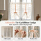 📢📢40% OFF !! ⏰Embroidered Floral Tie-Up Sheer Curtain