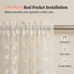 Embroidered Floral Tie-Up Sheer Curtain