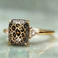 Vintage Leopard Print Copper Ring