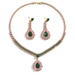 🎉 2026 Sale — Over 22,000 Sold! 💎 Zircon Jewelry Set – Pink & Green Necklace & Drop Earrings – Complete Your Party Look! ✨