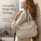 📢📢50% OFF !! ⏰Casual Canvas Tote Bag with Pleated Side Pockets for Women