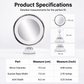 10x Magnifying Makeup Mirror with LED Light and Suction Cup