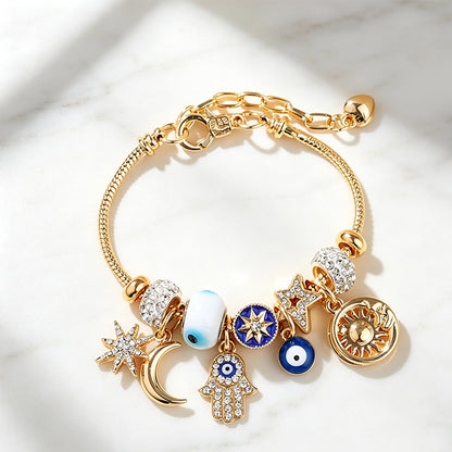 Celestial Sun Moon Charm Bracelet