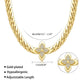 Elegant Stainless Steel Flower Pendant Jewelry