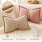 Soft Chenille Bow-Shaped Throw Pillow