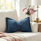 Soft Chenille Bow-Shaped Throw Pillow