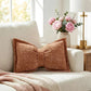 Soft Chenille Bow-Shaped Throw Pillow