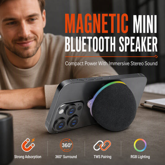 📢📢40% OFF !!⏰Magnetic Mini Bluetooth Speaker with RGB Ambient Light