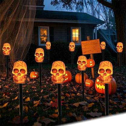 Halloween Solar Skull Stake Lights