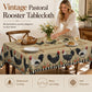 Rustic Vintage Rooster Tablecloth