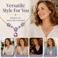 Elegant Purple Zircon Flower Pendant Necklace