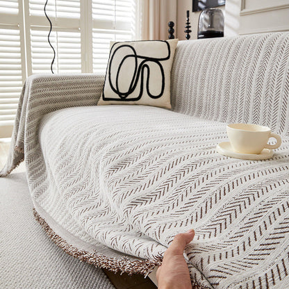 Premium Chenille Herringbone Sofa Throw Cover