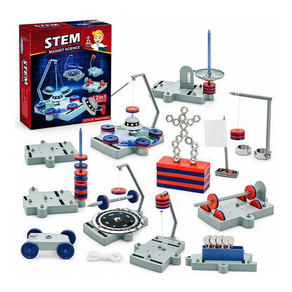 🧲 LIMITED TIME 50% OFF! 12-in-1 Magnet Science Experiment Kit – Educational Toy – Master Magnetic Science, Build a Maglev Train & Defy Gravity! ✨