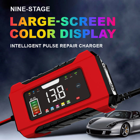 📢📢40% OFF !!⏰️12V 6A Smart Car Battery Charger with LCD Display