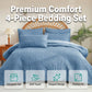 🛏️ Solid Color 100% Cotton Bedding 4-Piece Set