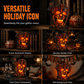 Halloween Resin Skull Lamp Glowing Tabletop Ornament