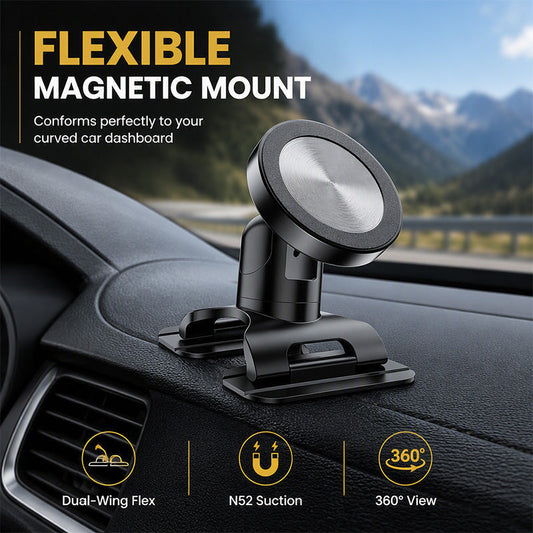 📢📢50% OFF !! ⏰ Universal Strong Adhesive Car Phone Mount – Curve‑Friendly, Adjustable, Stable ✨