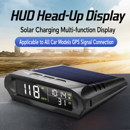📢📢50% OFF !! ⏰ 2026 Sale — Over 24,000 Sold!🚗 Solar GPS Head‑Up Display‑Auto Brightness Speed Warning HUD ☀️