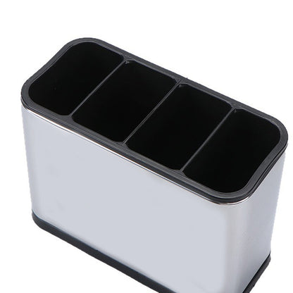 Space-Saving Stainless Steel Kitchen Utensil Holder