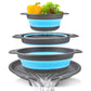 3-Piece Collapsible Colander Set with Draining Base
