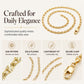 Women's Elegant Gold Plated Flat Chain Necklace