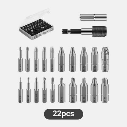 📢📢50% OFF !! ⏰ 22PCS Screw Extractor Set – Alloy steel, removes rusted & stripped bolts ✨