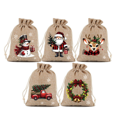 Christmas Drawstring Gift Bags