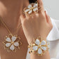 Elegant Double Layer Hollow Flower Jewelry