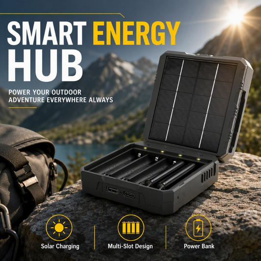 📢📢50% OFF !! ⏰ 4-Slot Solar Lithium Battery Charger