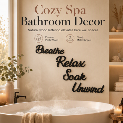 📢📢40% OFF !! ⏰4 Piece Farmhouse Bathroom Wall Decor Set🛁🧱