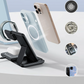 ⚡ Foldable 3-in-1 Wireless Charging Station – 15W Charger for Phone, Watch & Earbuds