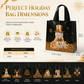 📢📢50% OFF !! ⏰Black Christmas Non Woven Gift Tote Bag Holiday Present Packaging Bag 23x22x11cm