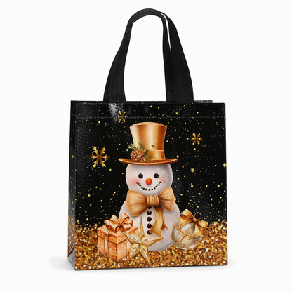 📢📢50% OFF !! ⏰Black Christmas Non Woven Gift Tote Bag Holiday Present Packaging Bag 23x22x11cm