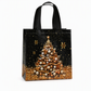 📢📢50% OFF !! ⏰Black Christmas Non Woven Gift Tote Bag Holiday Present Packaging Bag 23x22x11cm