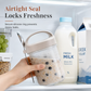 📢📢40% OFF !! ⏰Portable Glass Overnight Oats Jar with Spoon and Leakproof Lid Yogurt Container for Office Workers