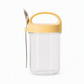 📢📢40% OFF !! ⏰Portable Glass Overnight Oats Jar with Spoon and Leakproof Lid Yogurt Container for Office Workers