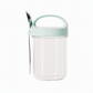 📢📢40% OFF !! ⏰Portable Glass Overnight Oats Jar with Spoon and Leakproof Lid Yogurt Container for Office Workers