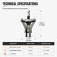 Universal 3-Jaw Broken Pipe Extractor for Hand Drills