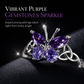 🦋 50% OFF! ✨ Korean Style Sweet & Cool Butterfly Ring for Women – Vibrant Purple Gemstones, Intricate Celtic Weave & Platinum Color – Elegant Daily Luxury 💜