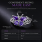 🦋 50% OFF! ✨ Korean Style Sweet & Cool Butterfly Ring for Women – Vibrant Purple Gemstones, Intricate Celtic Weave & Platinum Color – Elegant Daily Luxury 💜