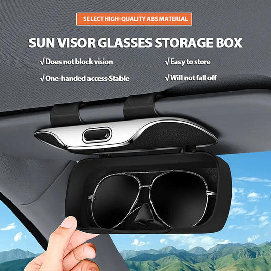 📢📢40% OFF !! ⏰Car All-Inclusive Sun Visor Glasses Storage Box