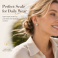 1 Pair of Stainless Steel Rhinestone Stud Earrings for Women