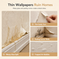 Thickened Non Woven Self Adhesive Wallpaper with 3D Textured Stripe Pattern for Bedroom and Living Room Background Wall 53cm x 1m