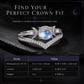 🌙 50% OFF! ✨ Vintage Gothic Crescent Moon Moonstone Ring – Platinum Plated V-Shaped Prong Setting, Pavé Sparkle & Ergonomic Comfort – Mystical Elegance for Every Day 💍