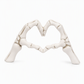 📢📢50% OFF !! ⏰ Skeleton Figurine – Gothic Heart Hand Gesture, Hand-Painted Bone Details & Solid Resin Build – Spooky Desk & Shelf Decor ✨