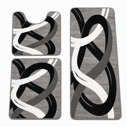 Nordic Style Faux Cashmere U-Shaped Toilet Mat Bathroom Floor Rug