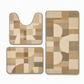 Nordic Style Faux Cashmere U-Shaped Toilet Mat Bathroom Floor Rug