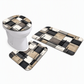 Nordic Style Faux Cashmere U-Shaped Toilet Mat Bathroom Floor Rug